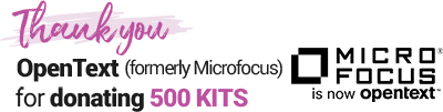 Thank You OpenText (formerly Microfocus) for donating 500 KITS